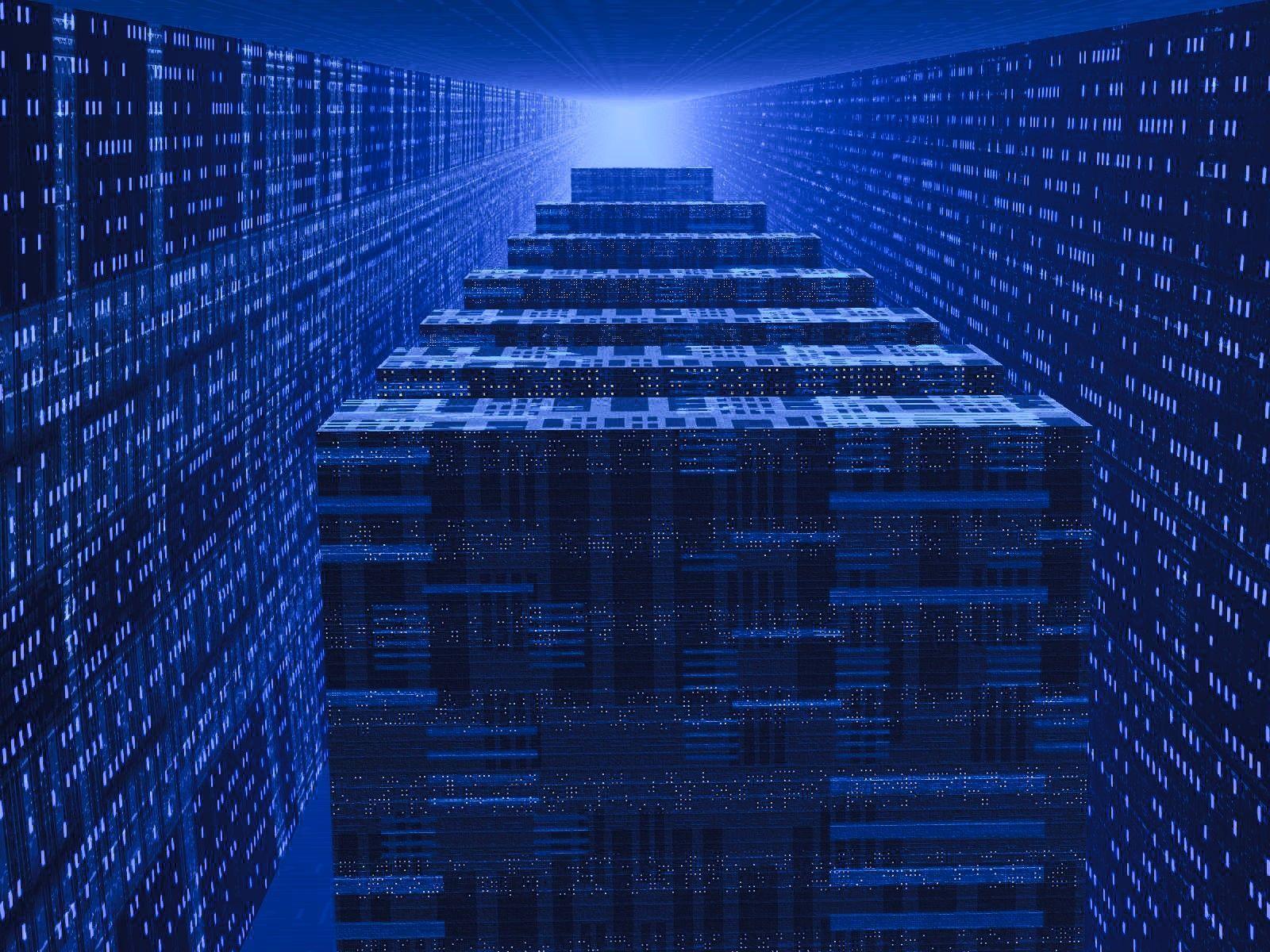 Futuristic Data Center Computer Wallpaper, Desktop Background