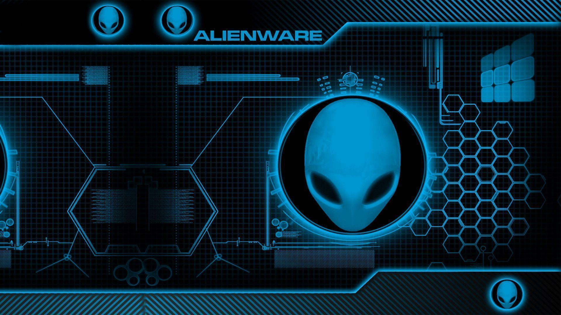 alienware wallpaper blue