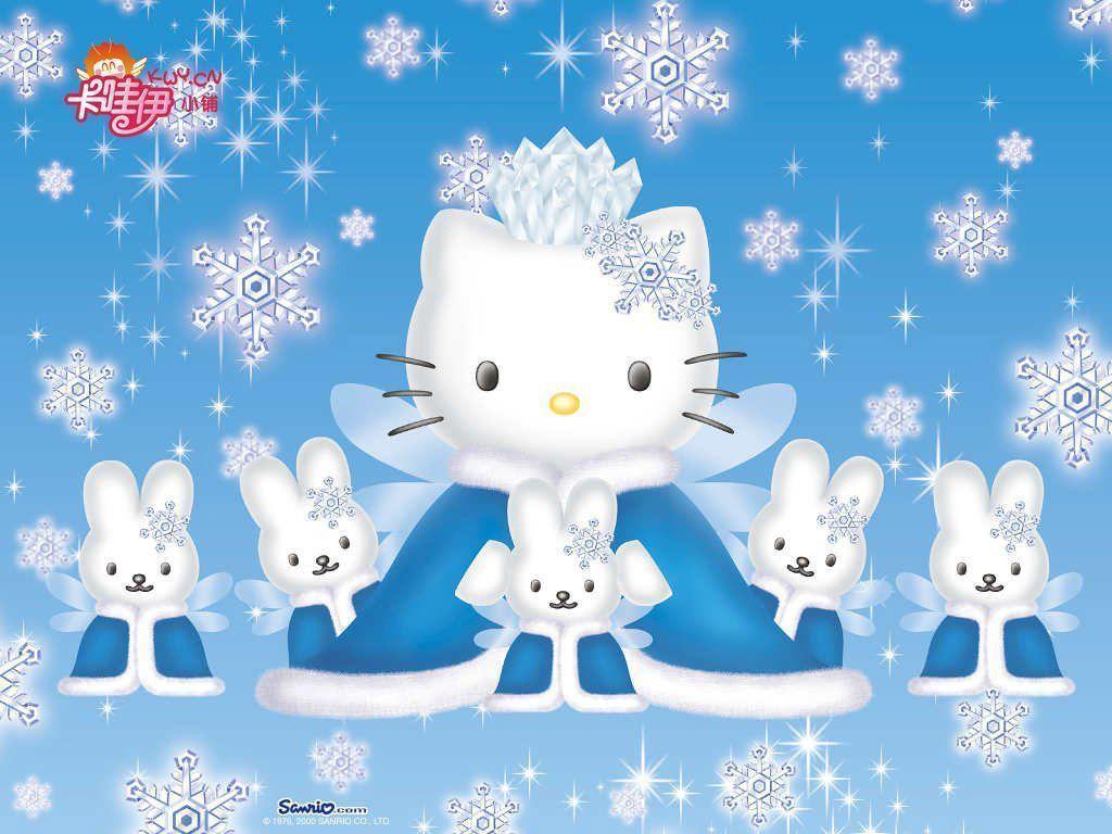 Hello Kitty Christmas Background 471 HD Wallpaper in Cartoons
