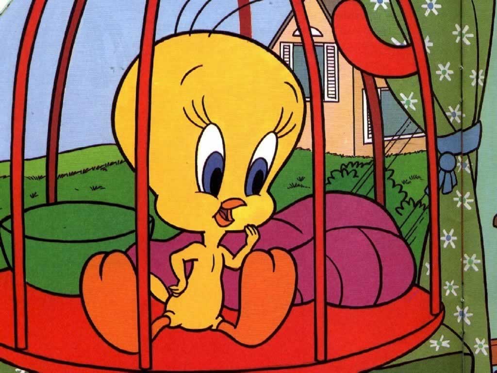 Tweety Bird in Cage Wallpaper HD Wallpaper