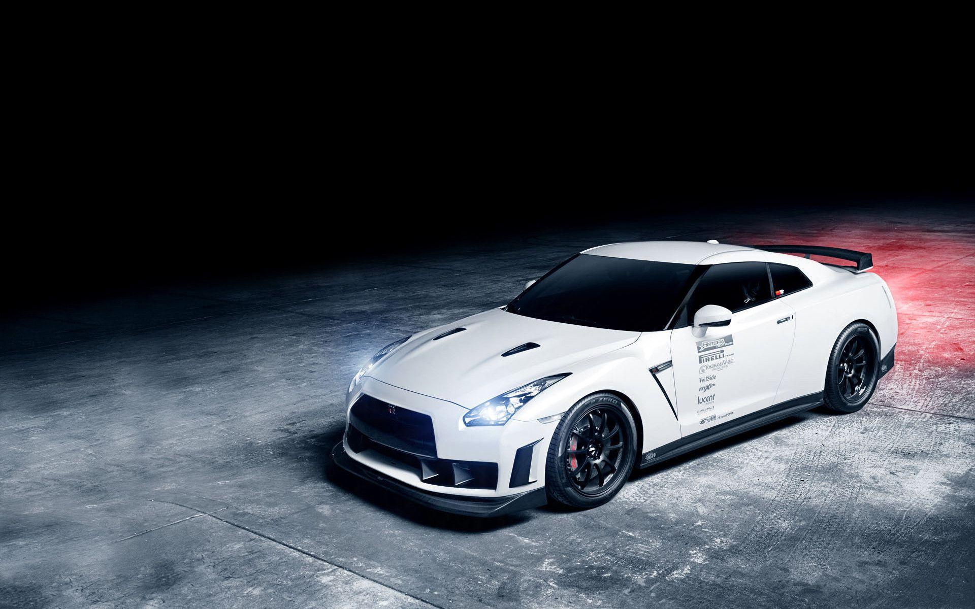 White Nissan GT R HD Wallpaper. TanukinoSippo