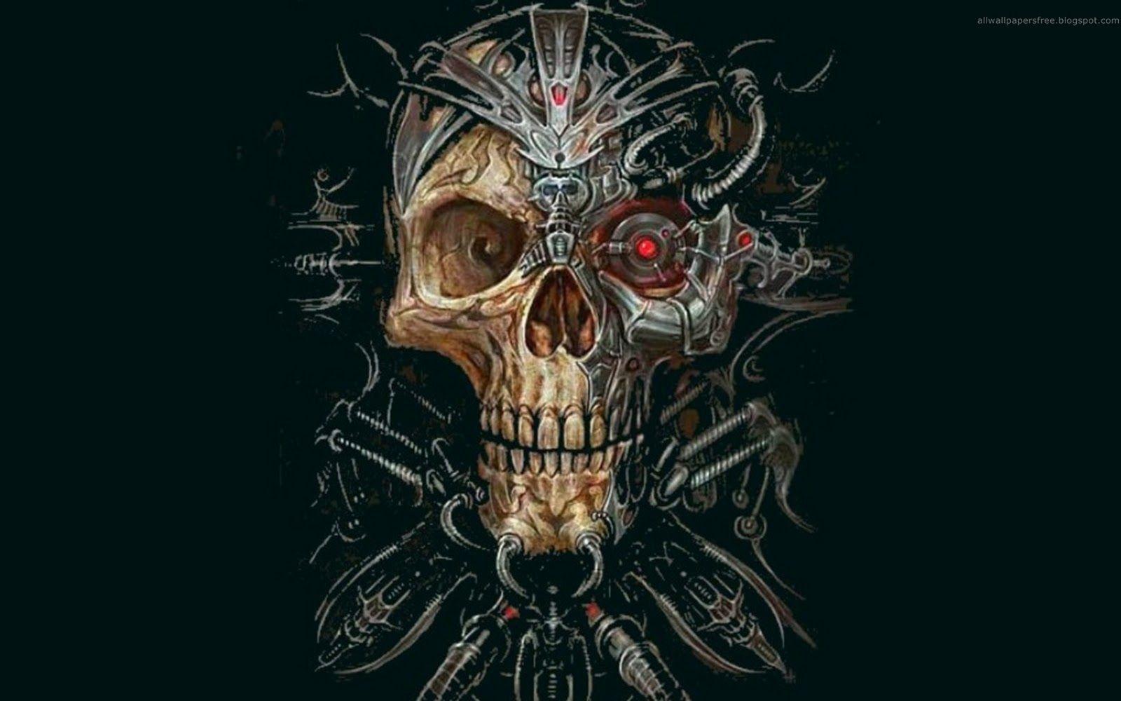 Cyborg Skull HD wallpaper. True HD Picture