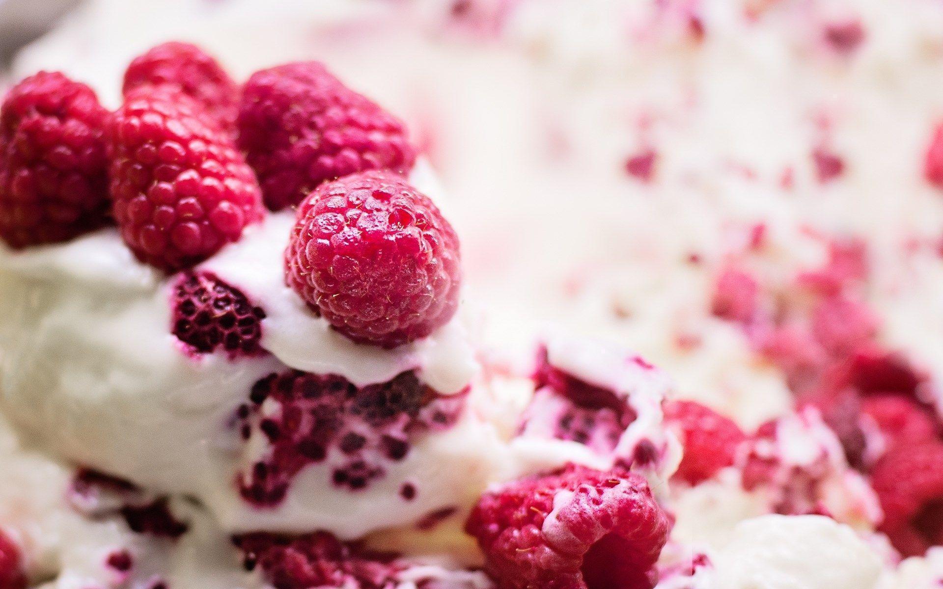 Food Ice Cream Raspberries Berry HD Wallpaper