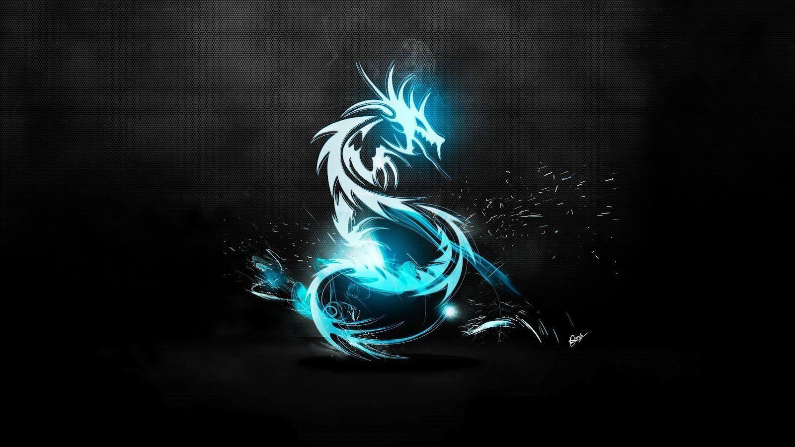 Cool Blue Dragon Wallpaper