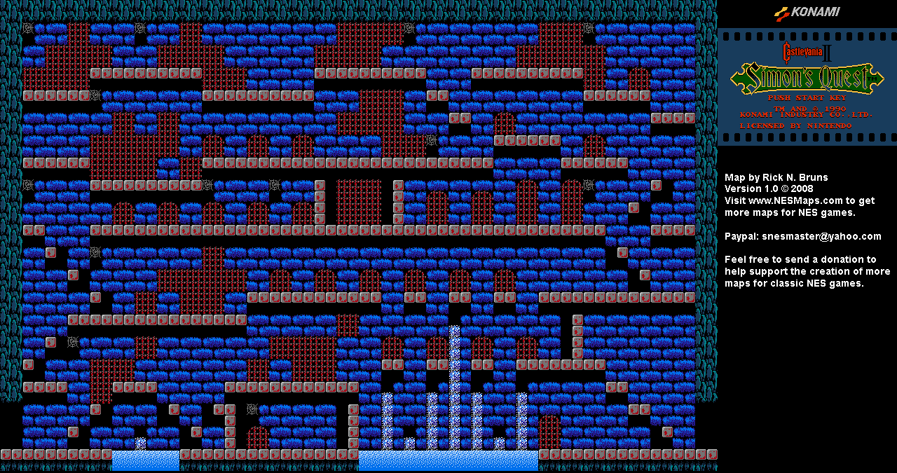 Castlevania II Simon&;s Quest Map Selection Only Maps