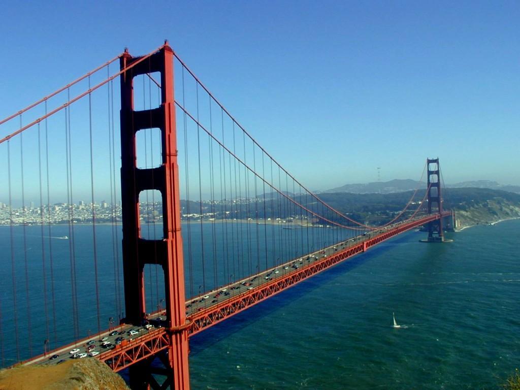 Cityscapes San Francisco bridge free desktop background