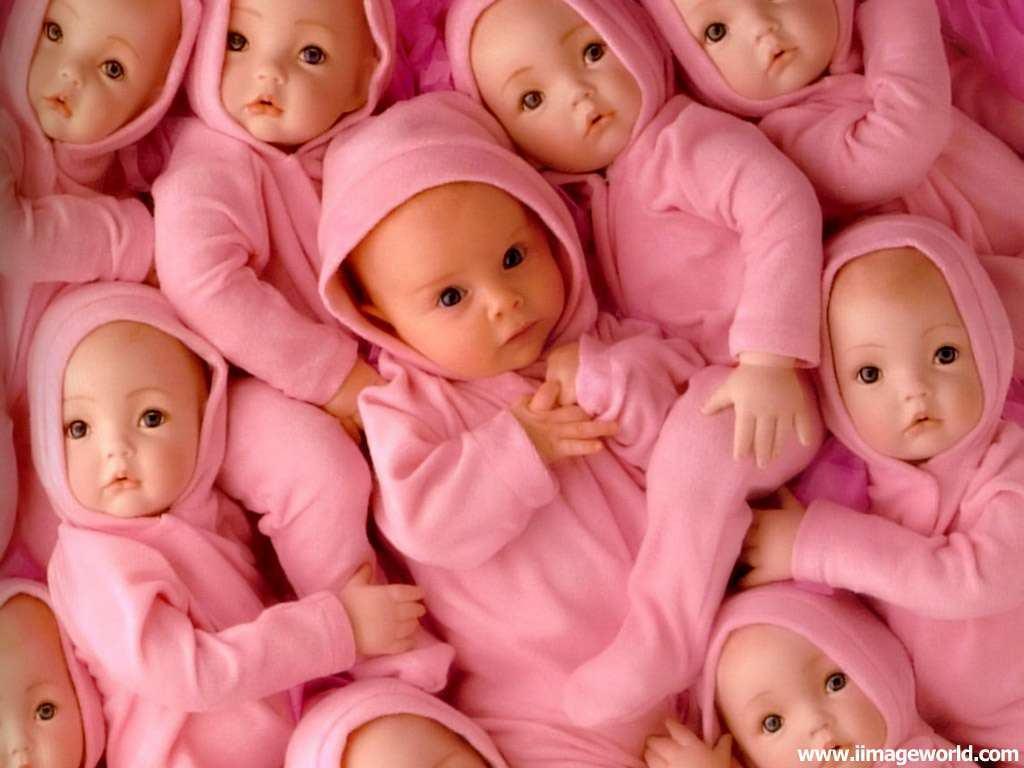 Cute Babies Pink Jumpers HD Wallpaper & Background cute babies