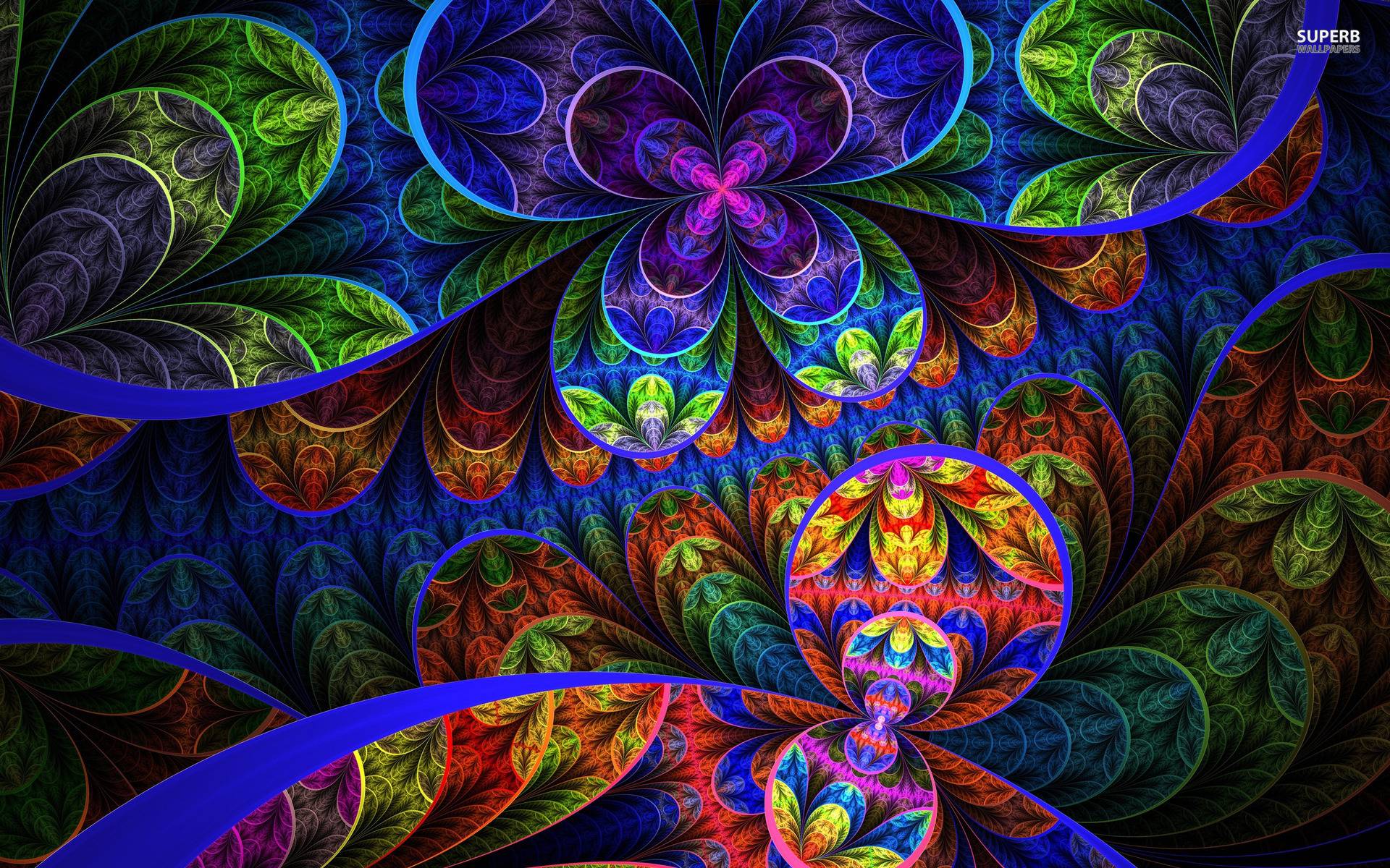 Floral fractal wallpaper wallpaper - #