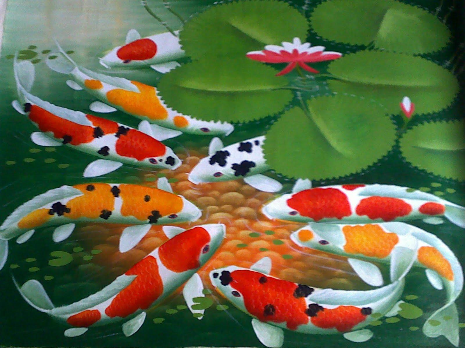 image For > Ed Hardy Koi Fish Wallpaper