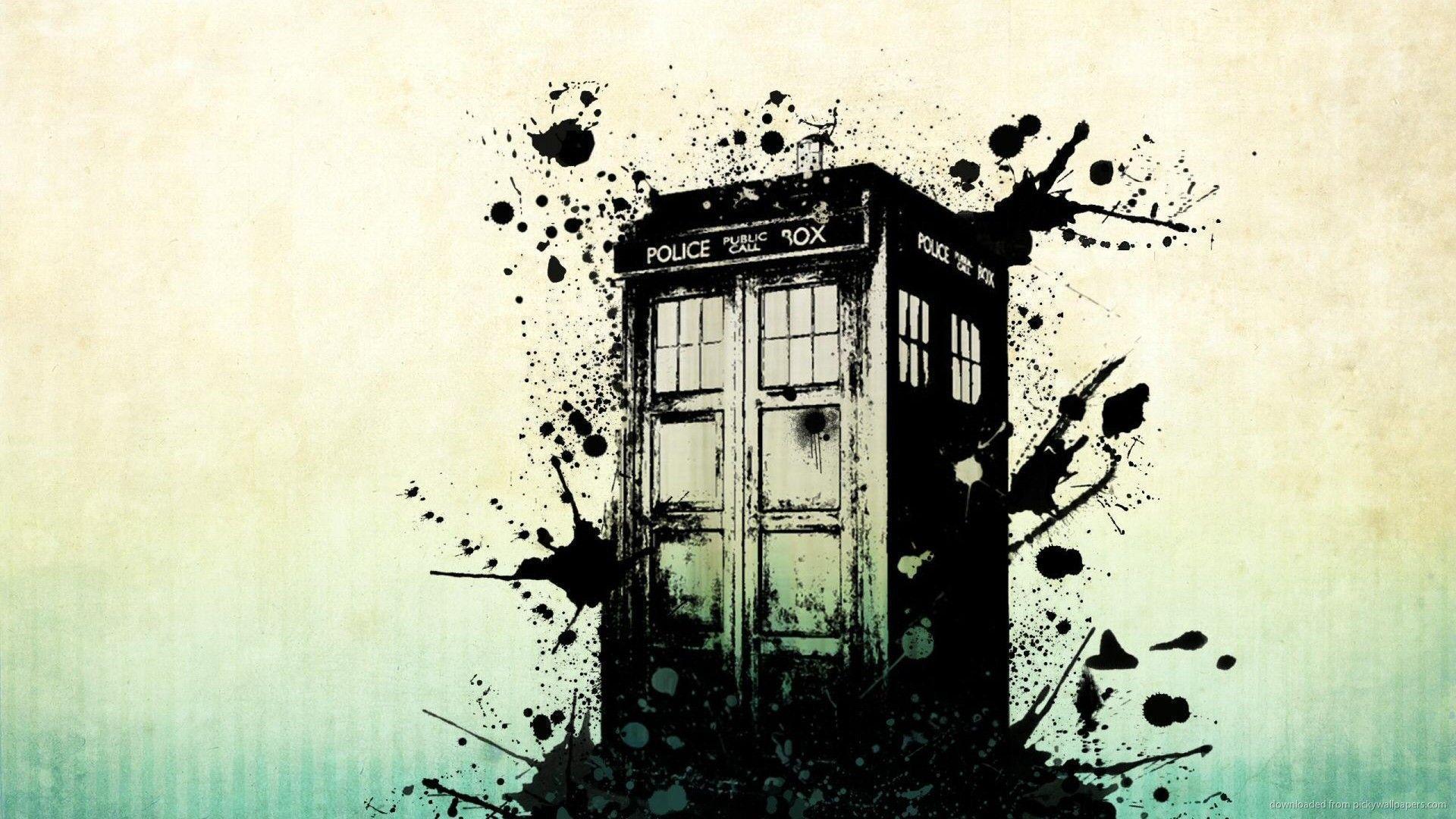 HD TARDIS Ink Wallpaper