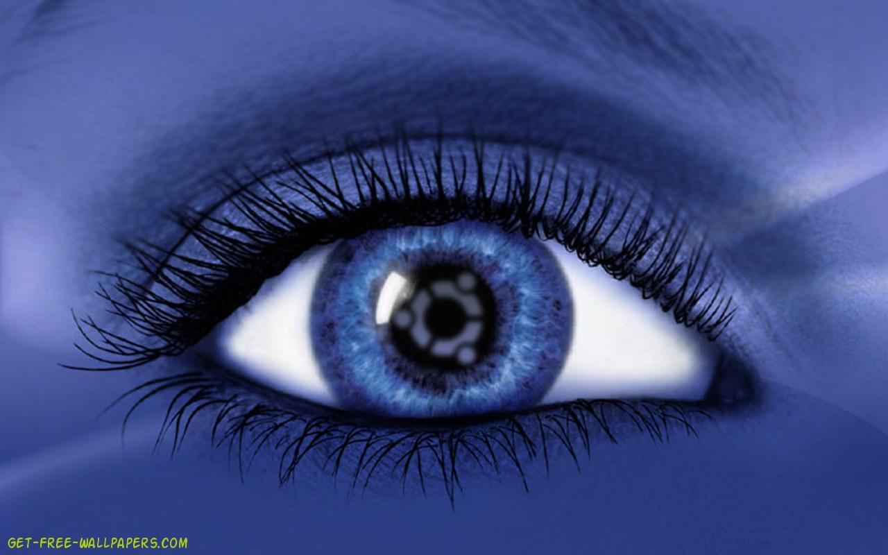 Download Blue Ubuntu Eye Wallpaper