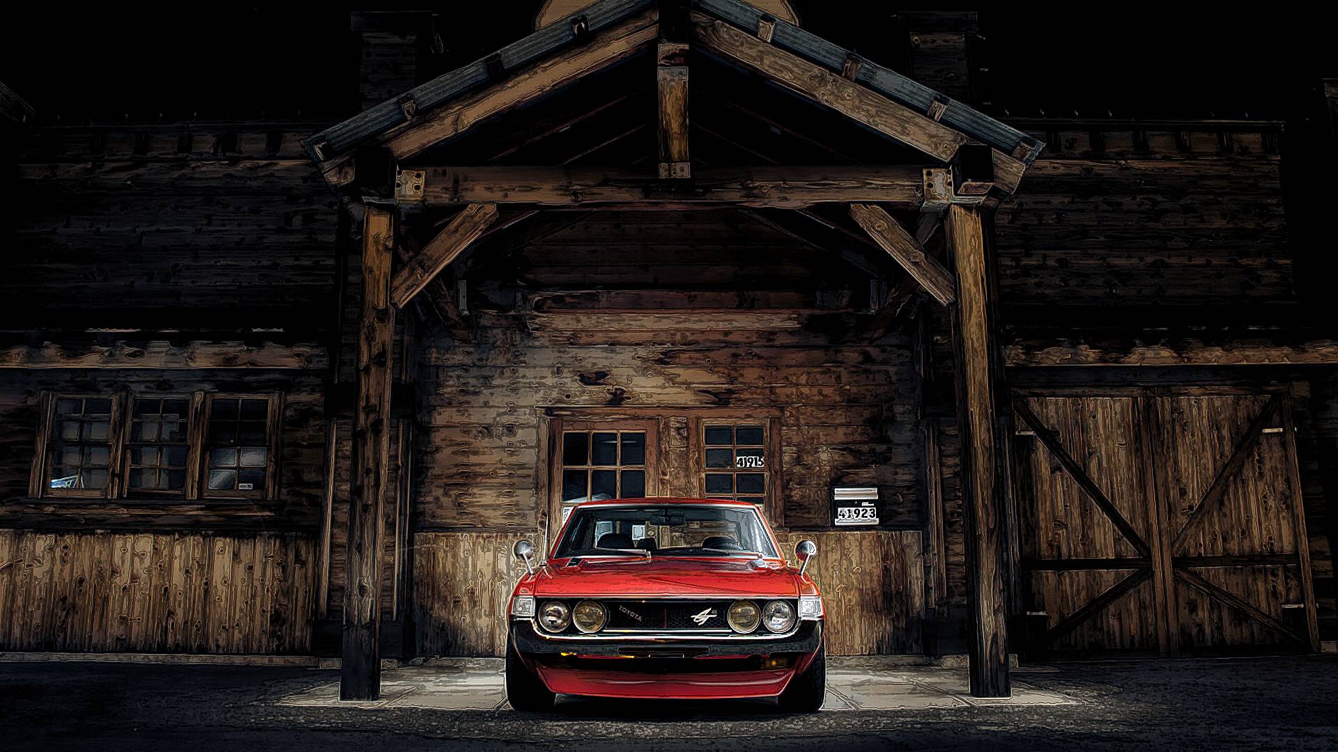 Red Toyota Celica Sedan Wallpaper