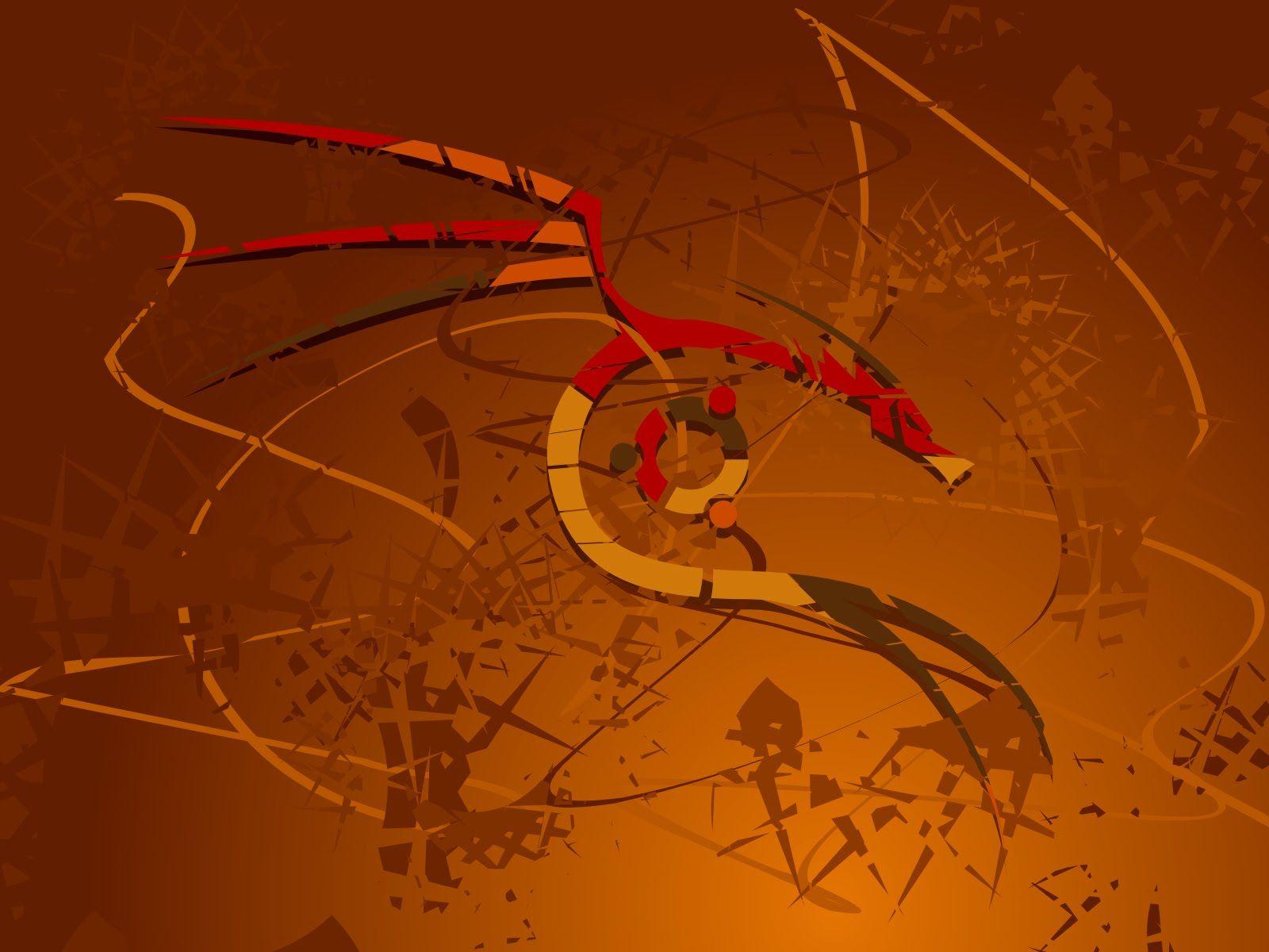 Ubuntu Red Dragon wallpaper