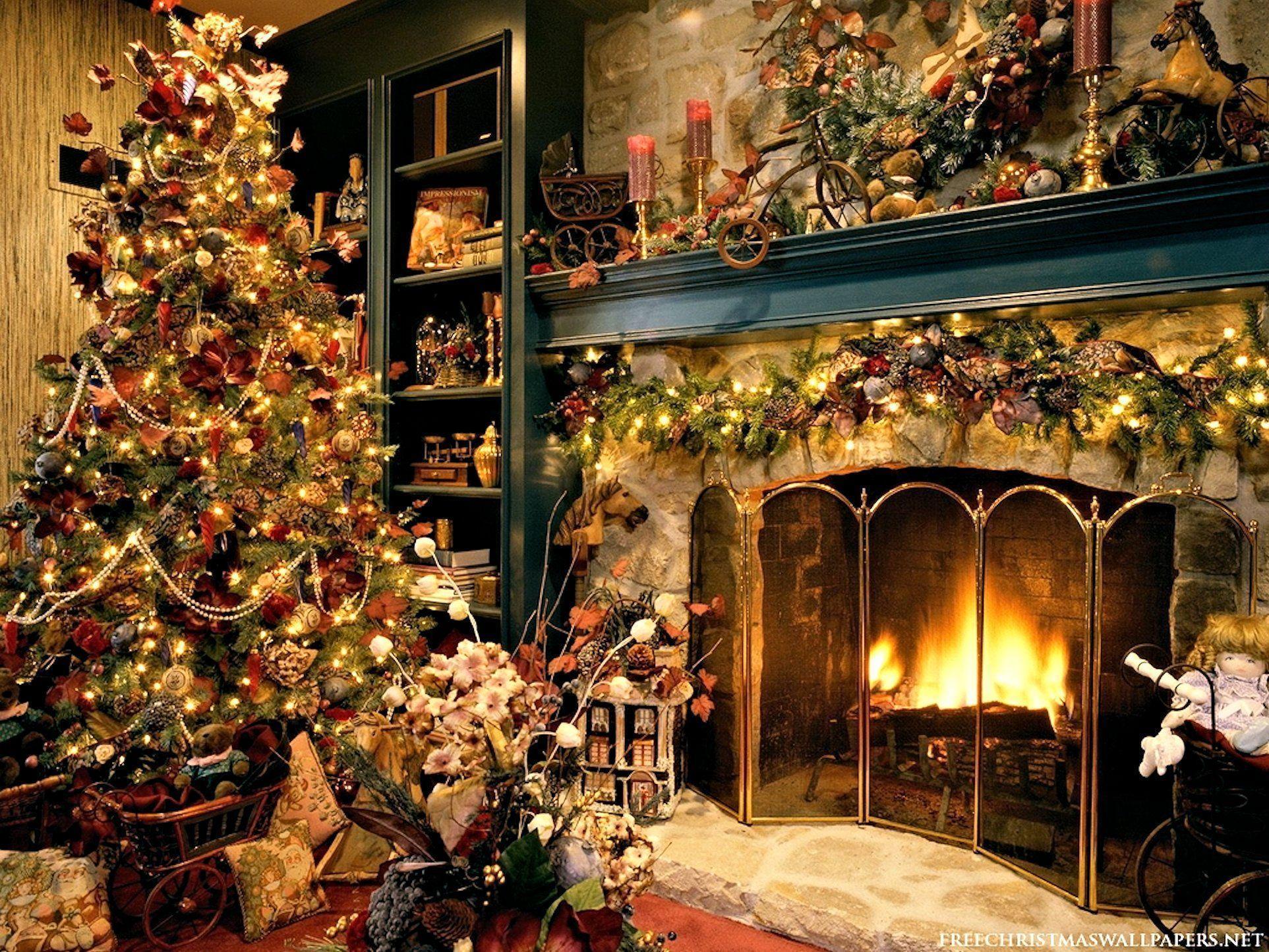 free christmas fireplace wallpaper 2015