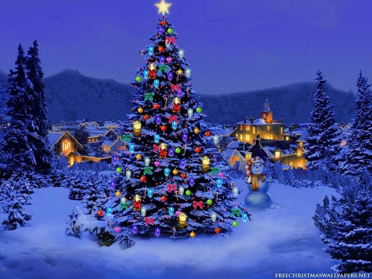 Best Christmas Tree Santa Claus Wallpaper Desktop Background HD
