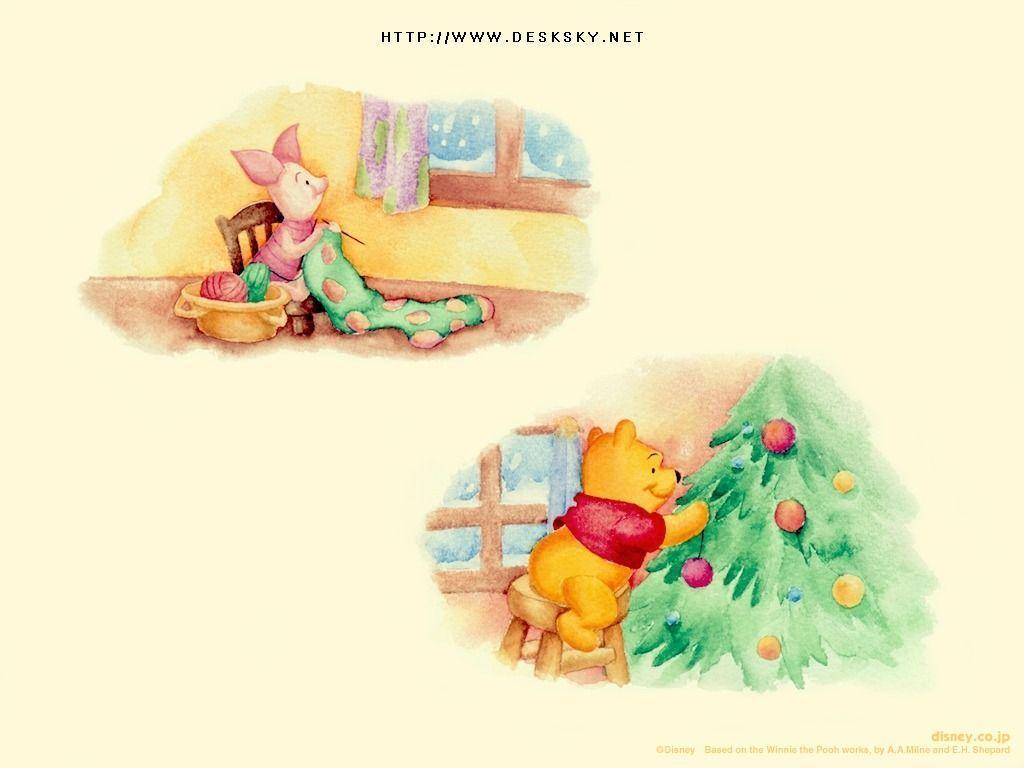 Xmas Stuff For > Winnie The Pooh Christmas Wallpaper