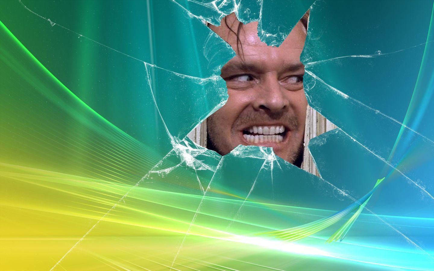 Vista The Shining Jack Nicholson Broken HD wallpaper #