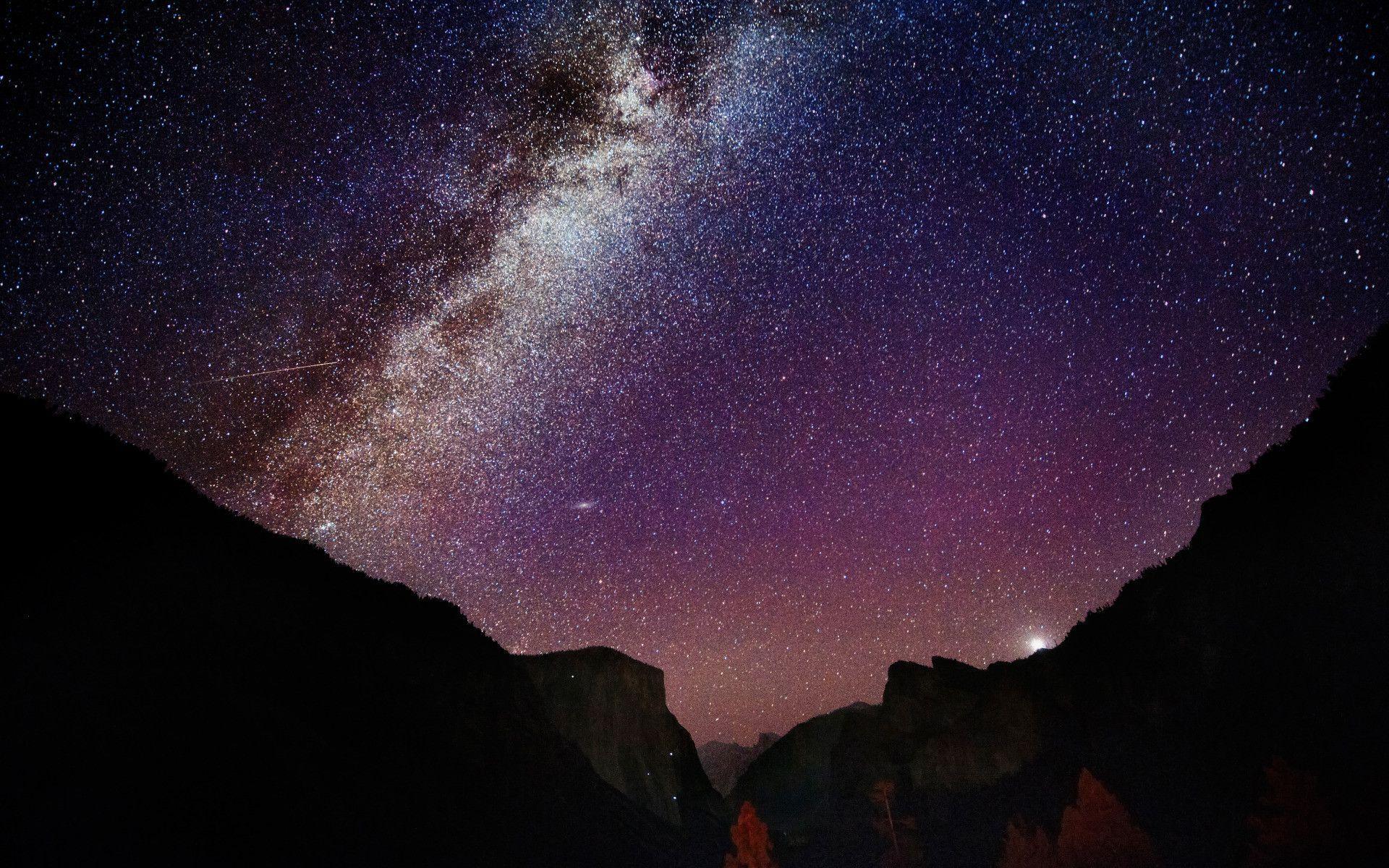 Andromeda and El Capitan widescreen wallpaper. Wide