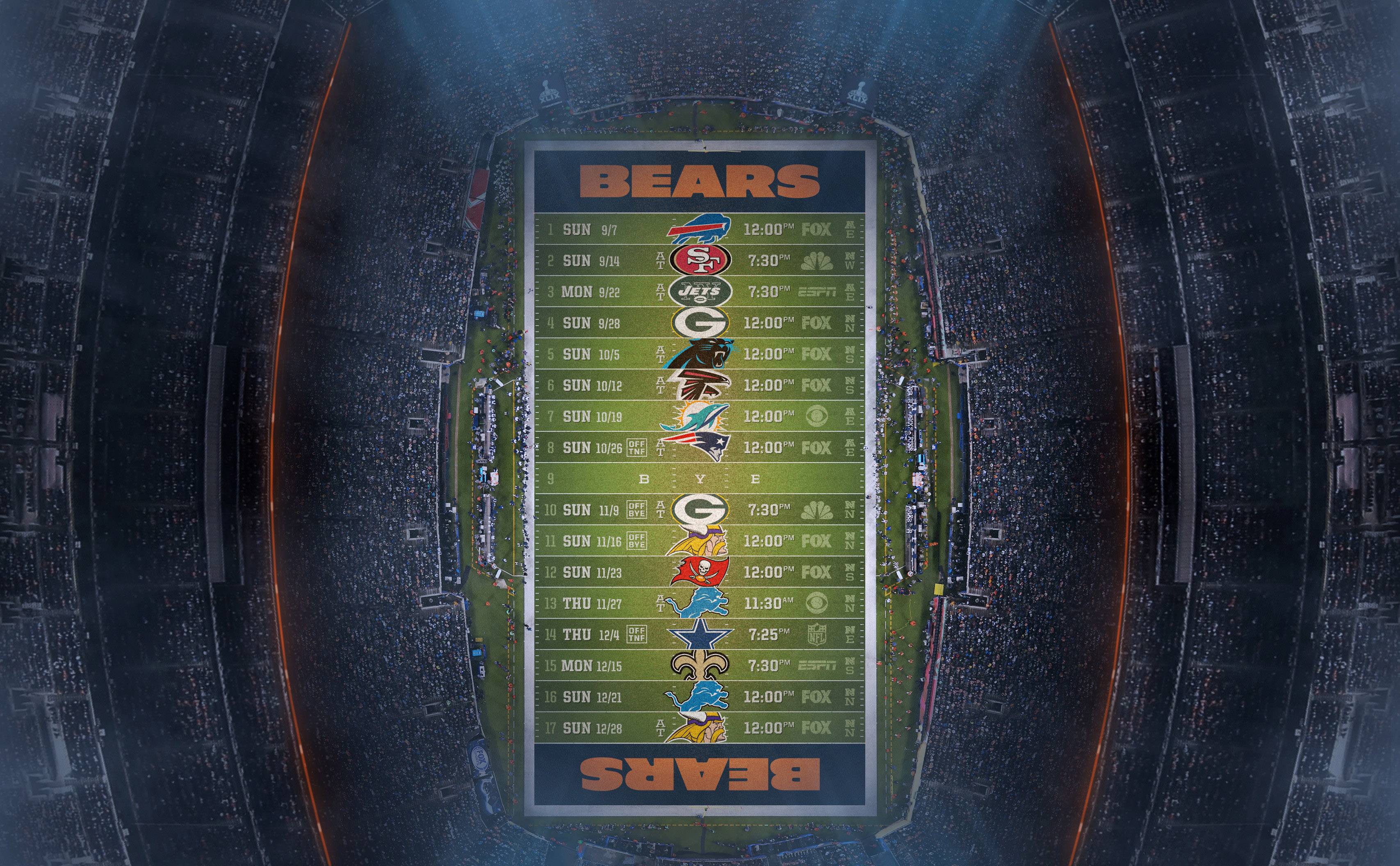 Chicago Bears 2014 NFL Schedule WallpaperChicago Bears 2014 NFL