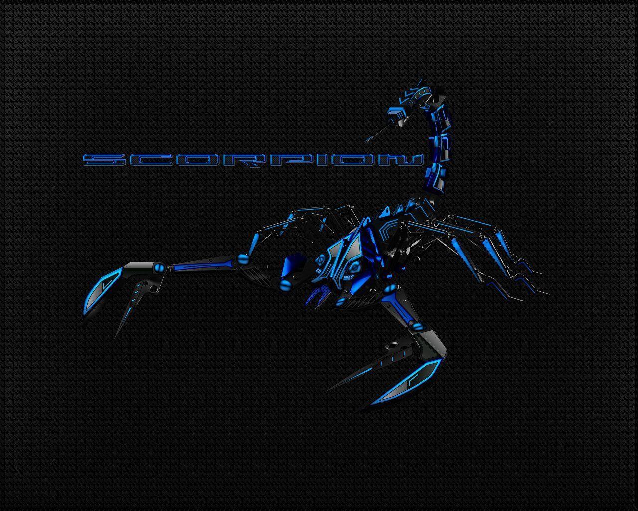 Black Blue Scorpion Wallpaper