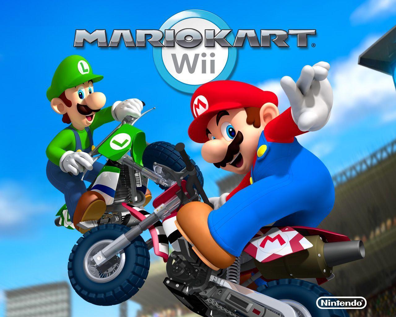 Mario and Luigi- Free Mario Kart Wii Wallpaper Gallery Game