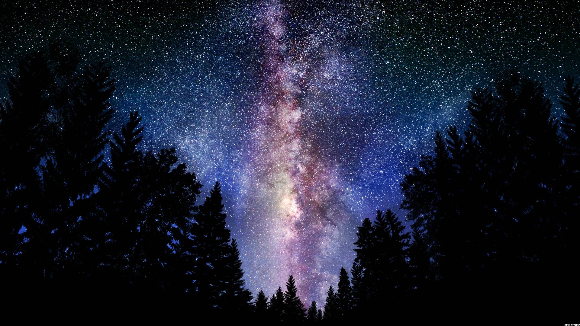 milky way galaxy from earth wallpaper