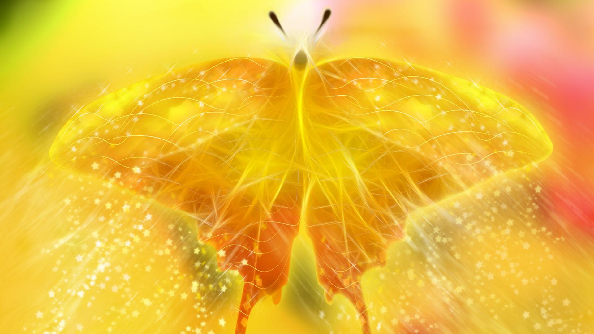 Yellow Butterfly wallpaper