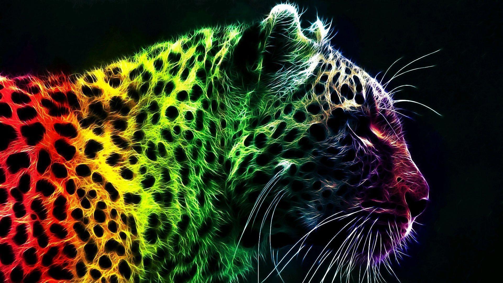 Rainbow Leopard Wallpaper