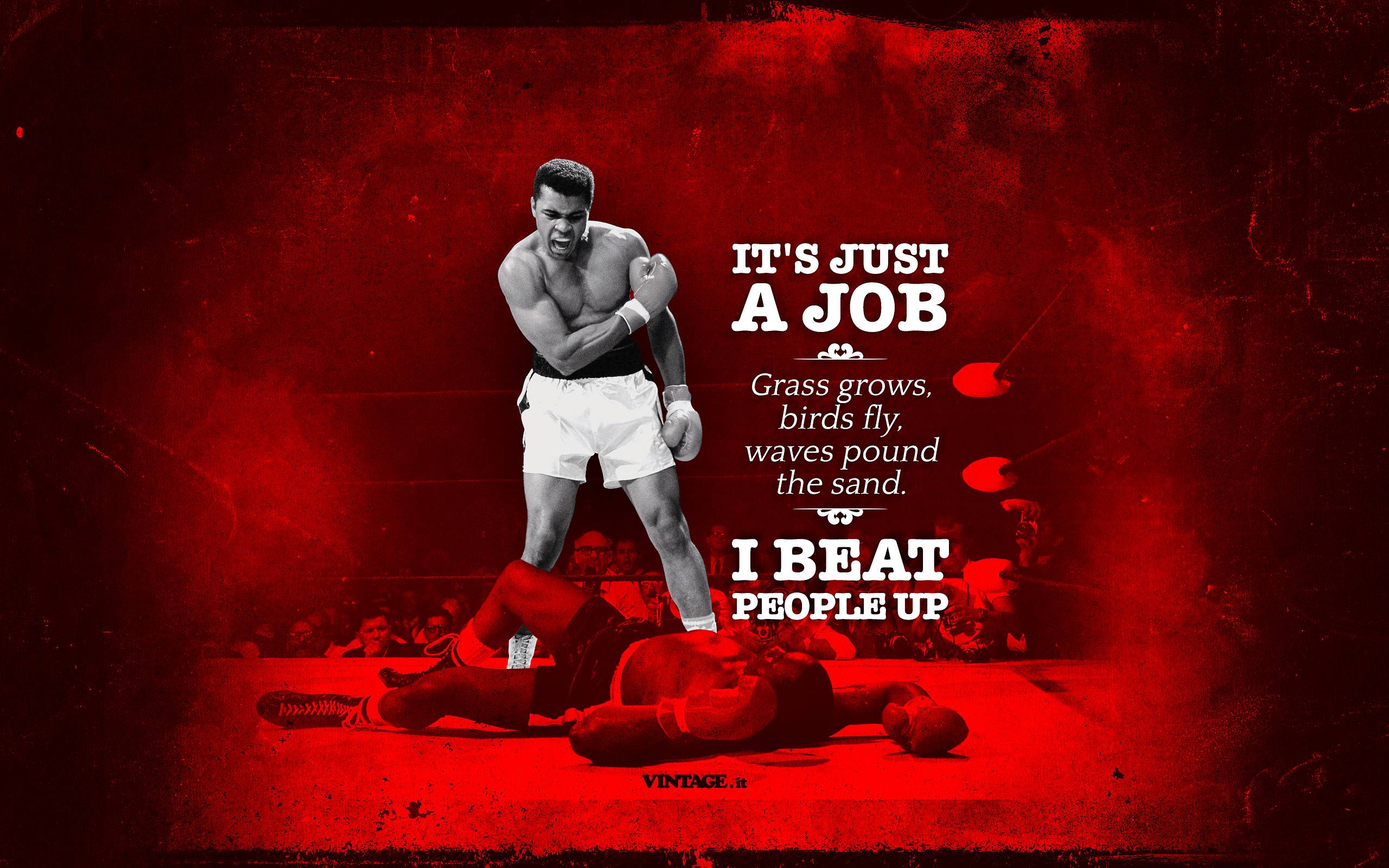 Muhammad Ali it&;s just a job wallpaper Desktop HD iPad