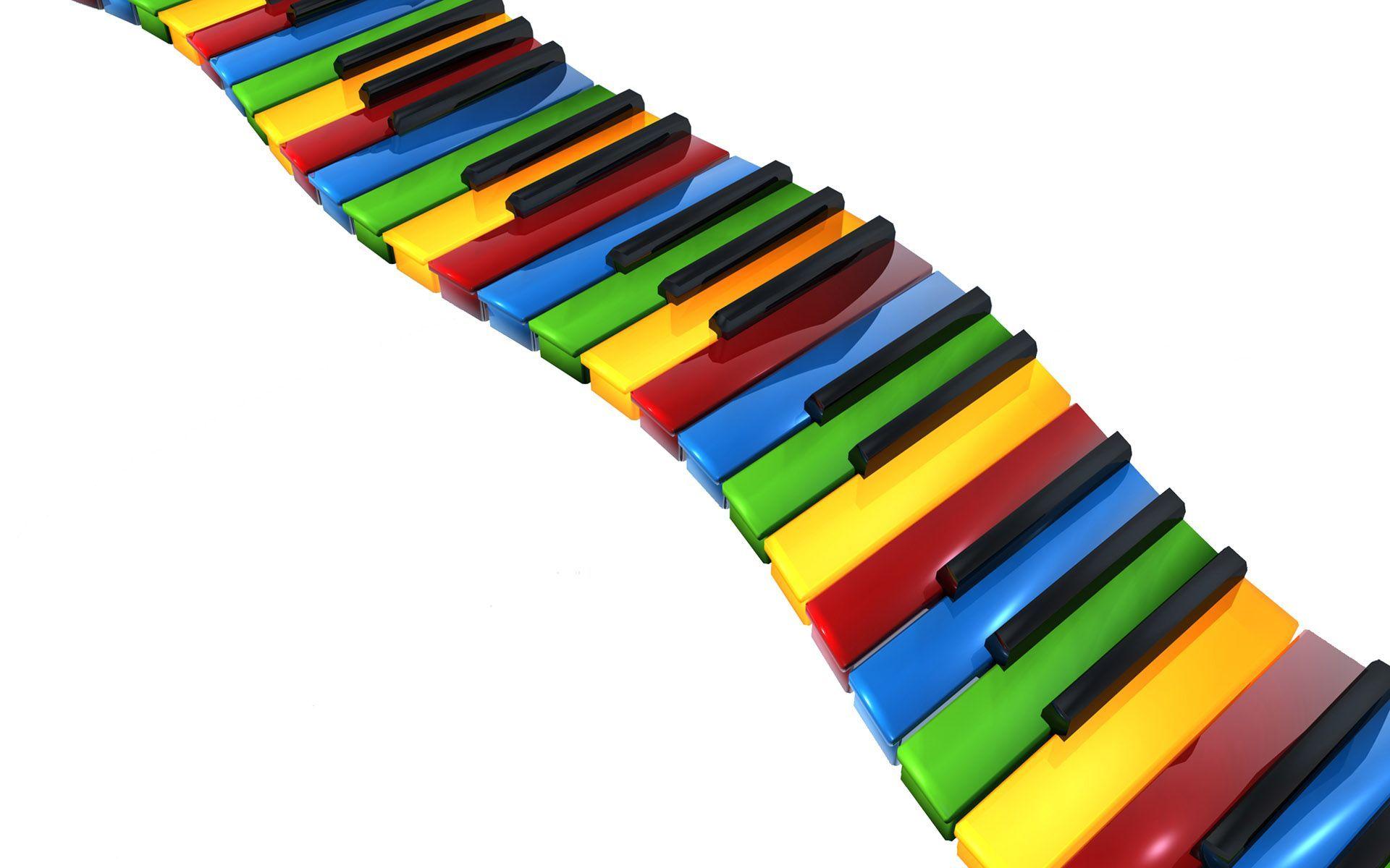 Colorful Piano Keyboard Wallpaper. Holistic Training