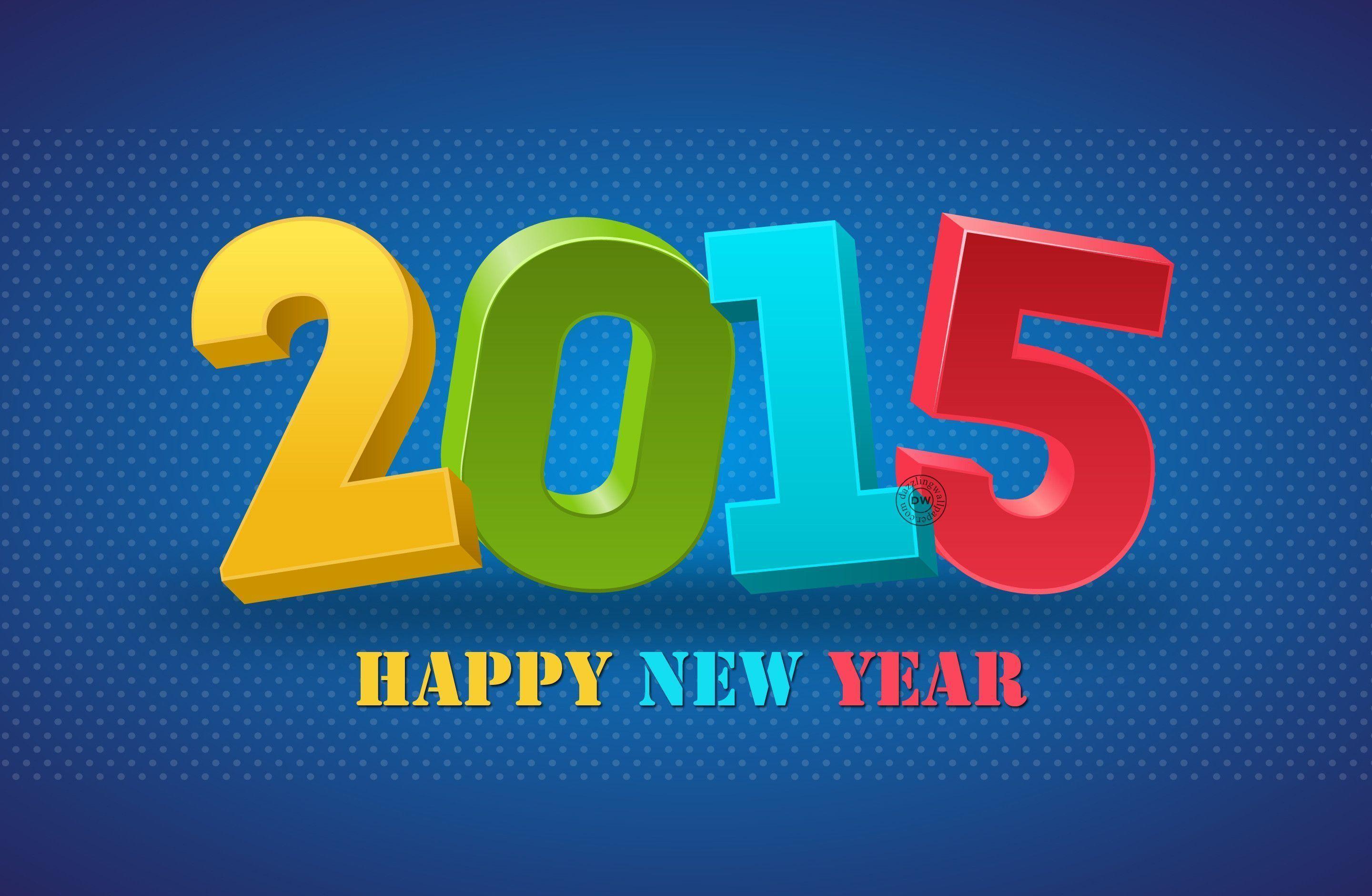 Happy New Year 2015 Wide Background Wallpaper Wallpaper