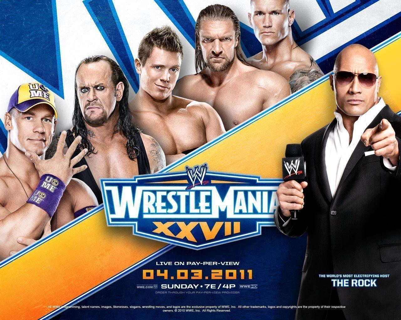 Download WrestleMania 27 Official Wallpaper! WWE ROCKER