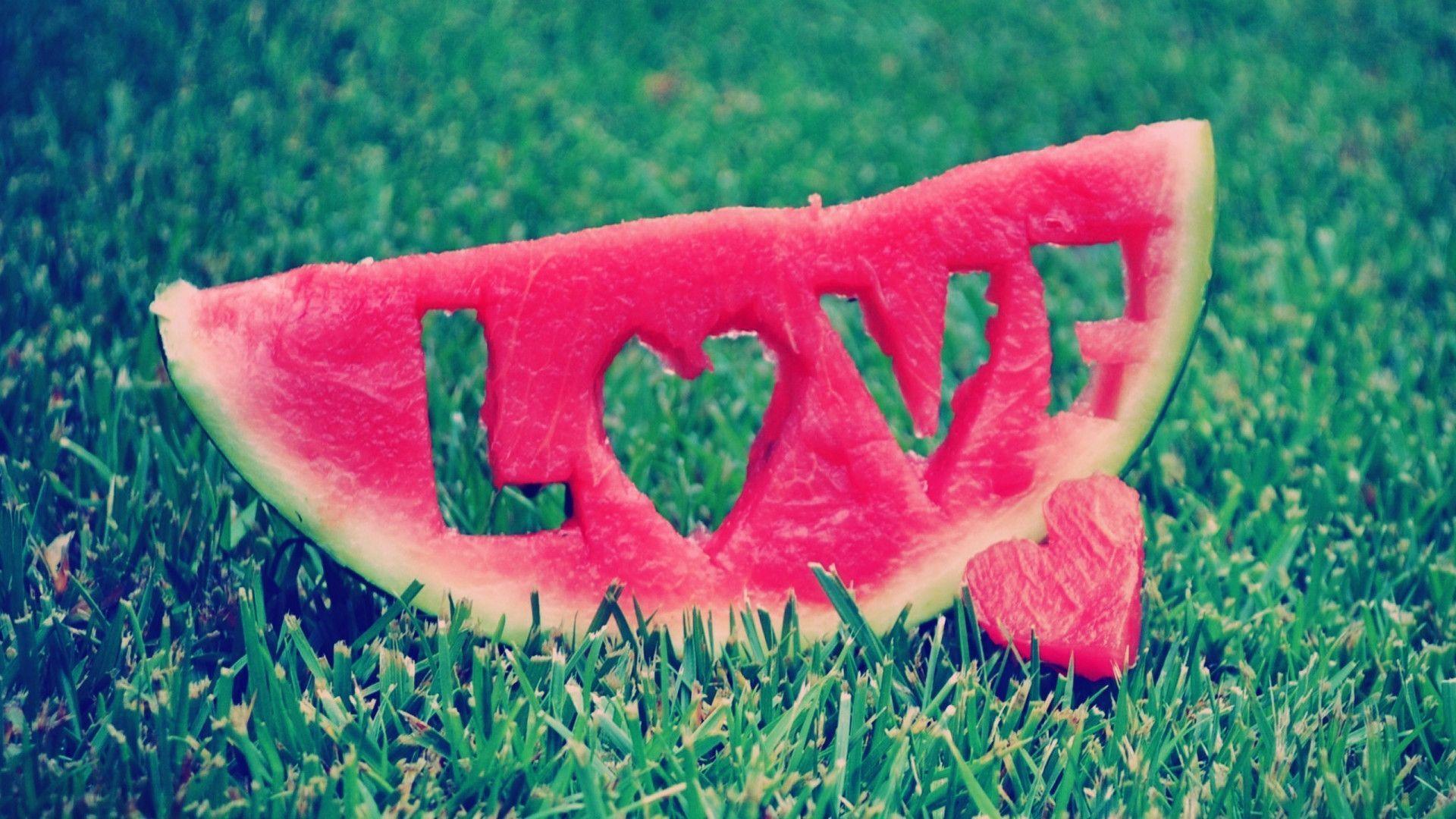 Shocking Watermelon Love Heart Desktop Wallpaper. Paravu.com. HD