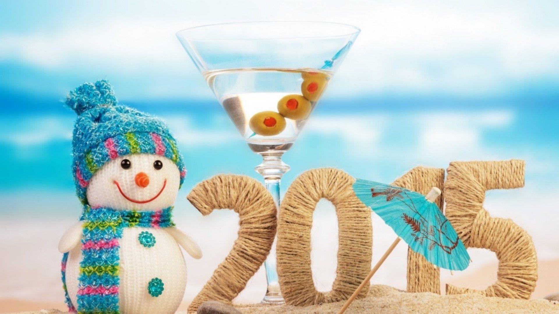 Snowman 2015 Happy New year. Christmas HD Wallpaper