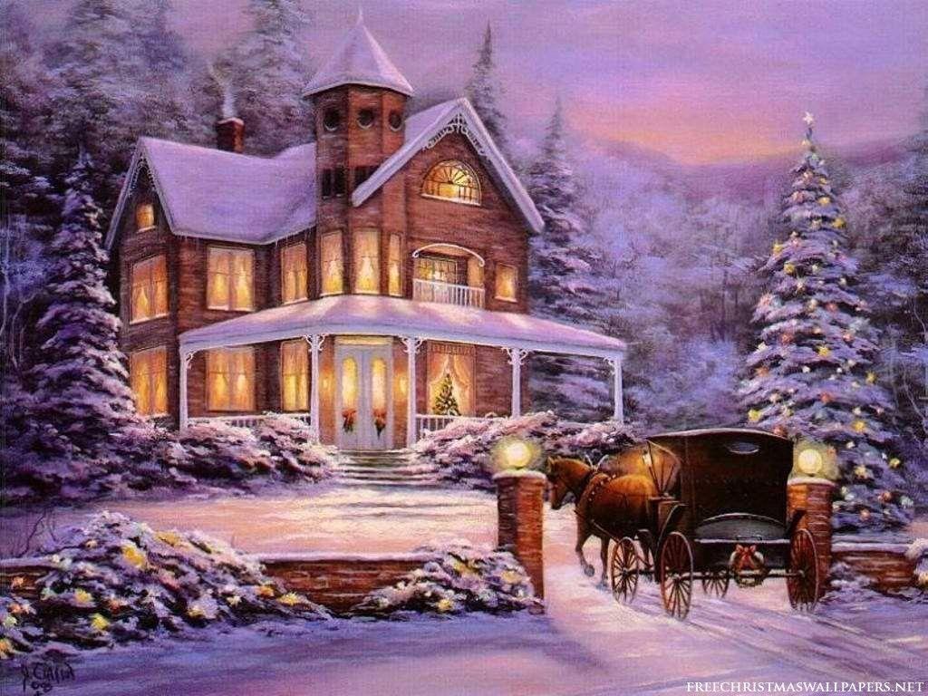 Christmas House Wallpaper