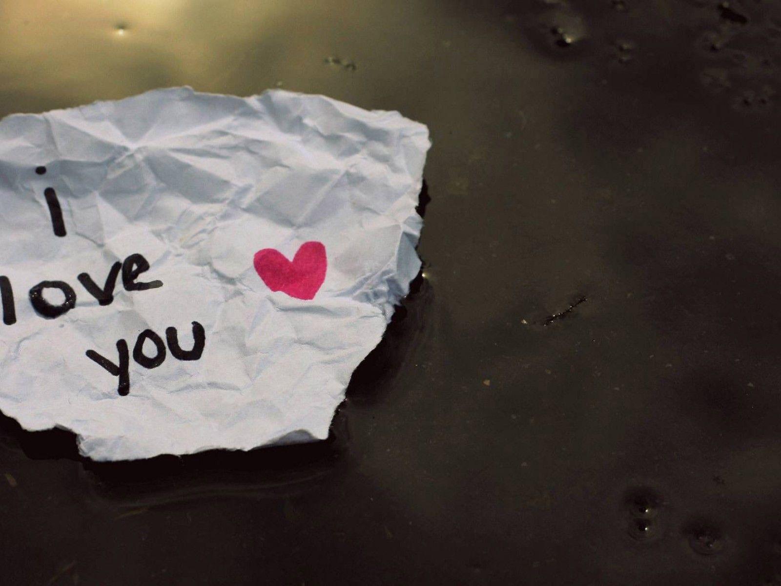 Love You Heart Paper Jooti Mobile Wallpaper Download, HQ