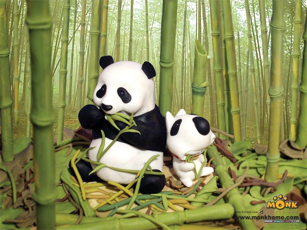 Wallpaper For > Cute Cartoon Panda Wallpaper