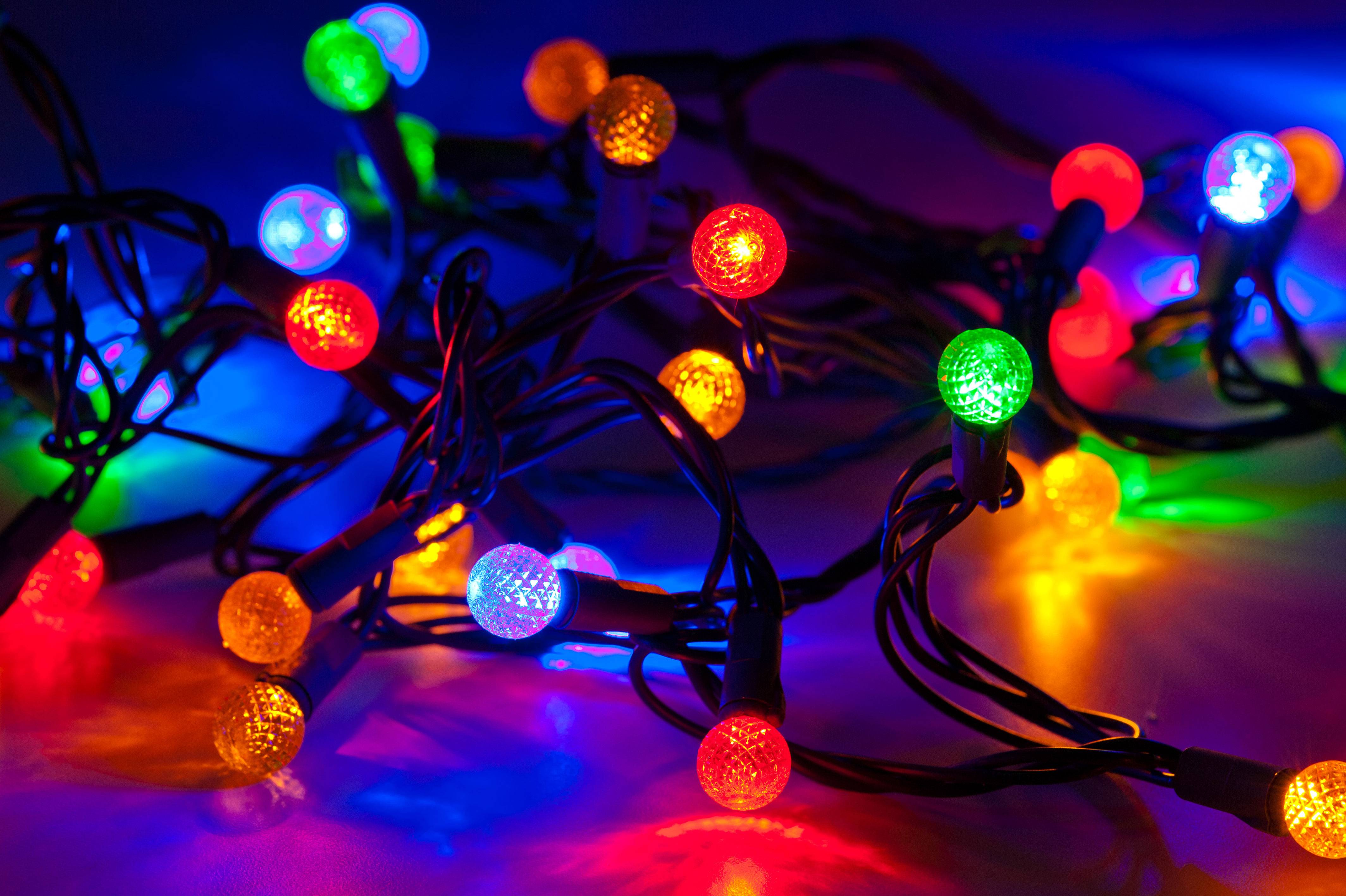 christmas lights photography hd