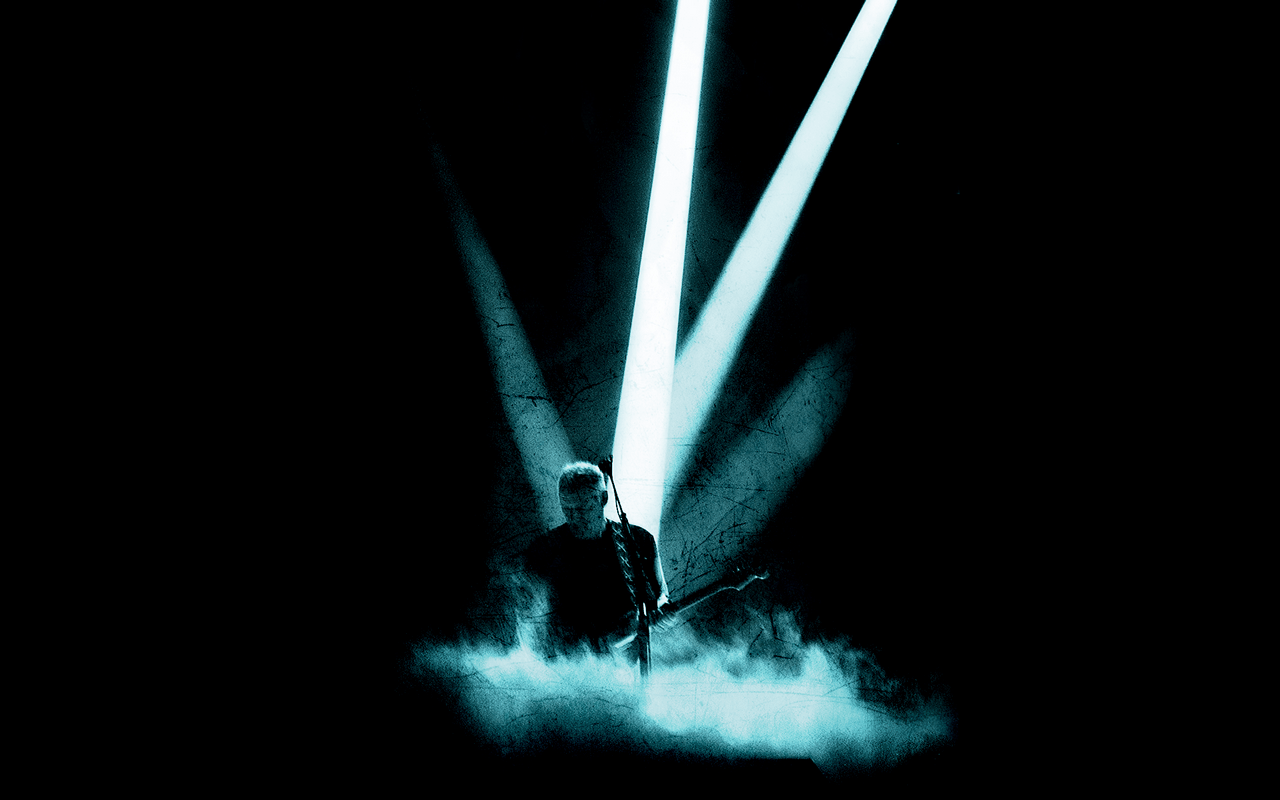 The Image of Pink Floyd David Gilmour Monochrome Spotlight