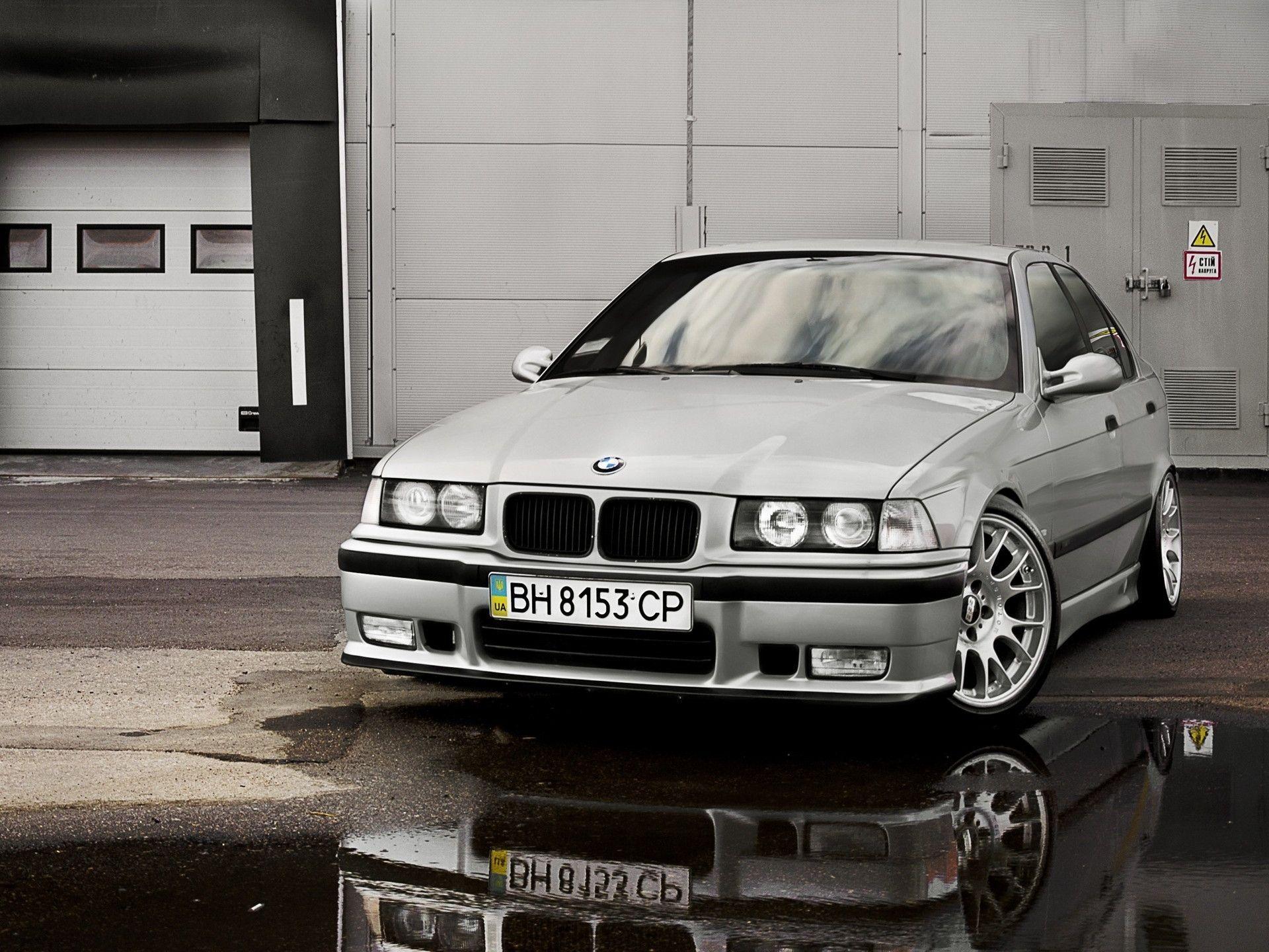 Download wallpaper machine, The BMW 3 series (E36), asphalt, water