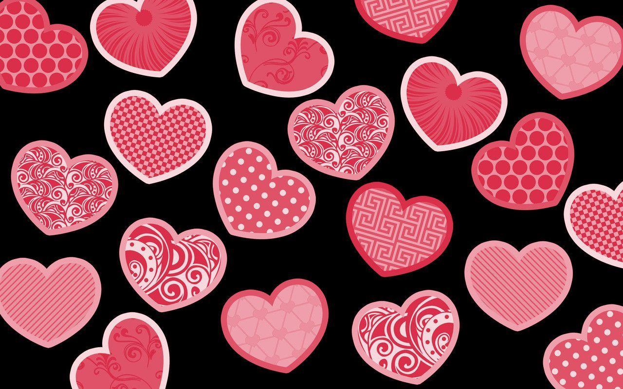 Pink hearts wallpaper #