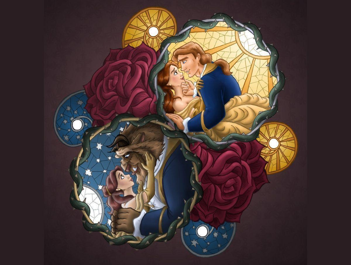 Beast and Belle in Beauty And The Beast Cartoon