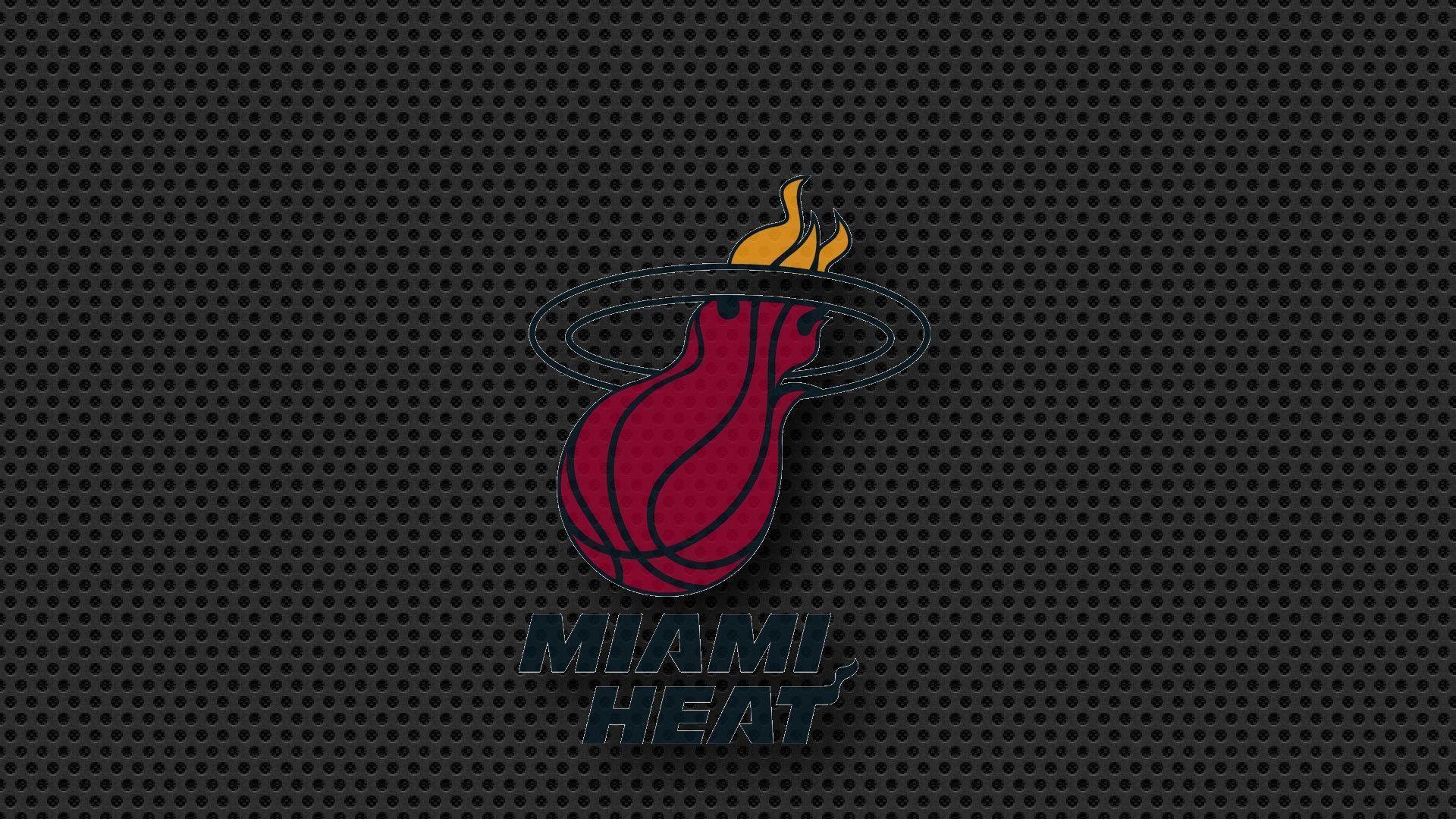 Miami Heat Logo On Carbon Black 1920x1080 HD NBA / Miami Heat