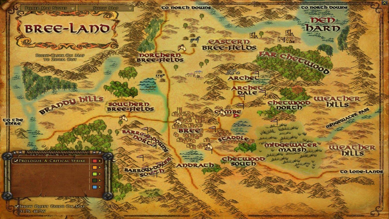 map of lord of the rings planet