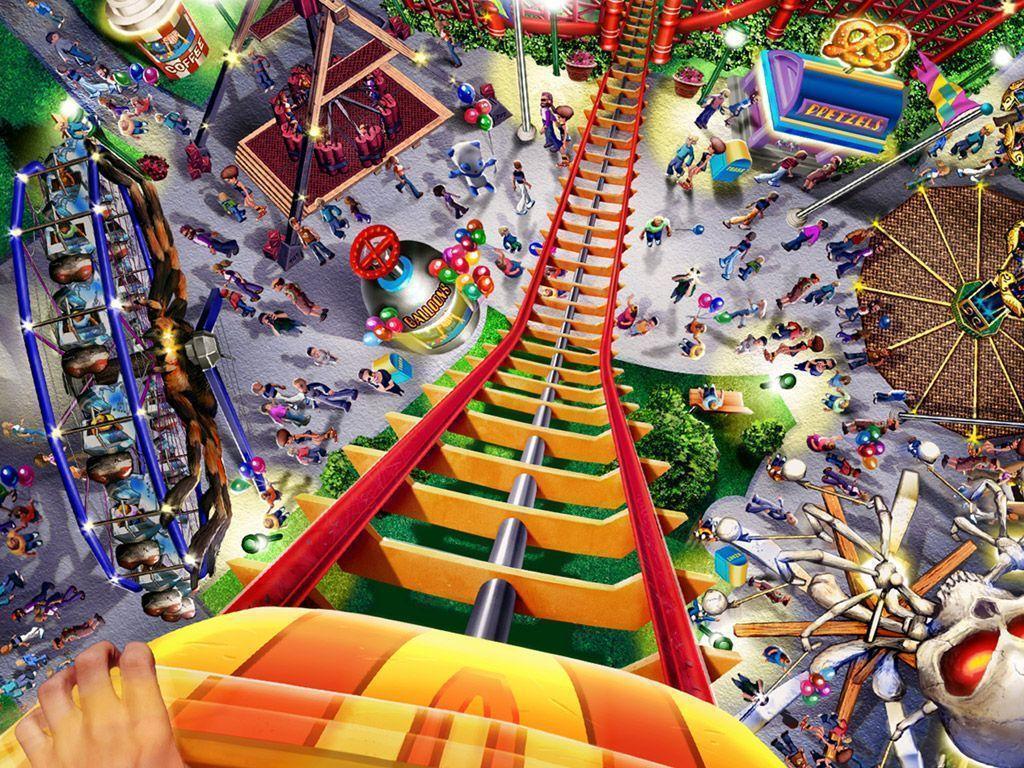 roller coaster wallpaper