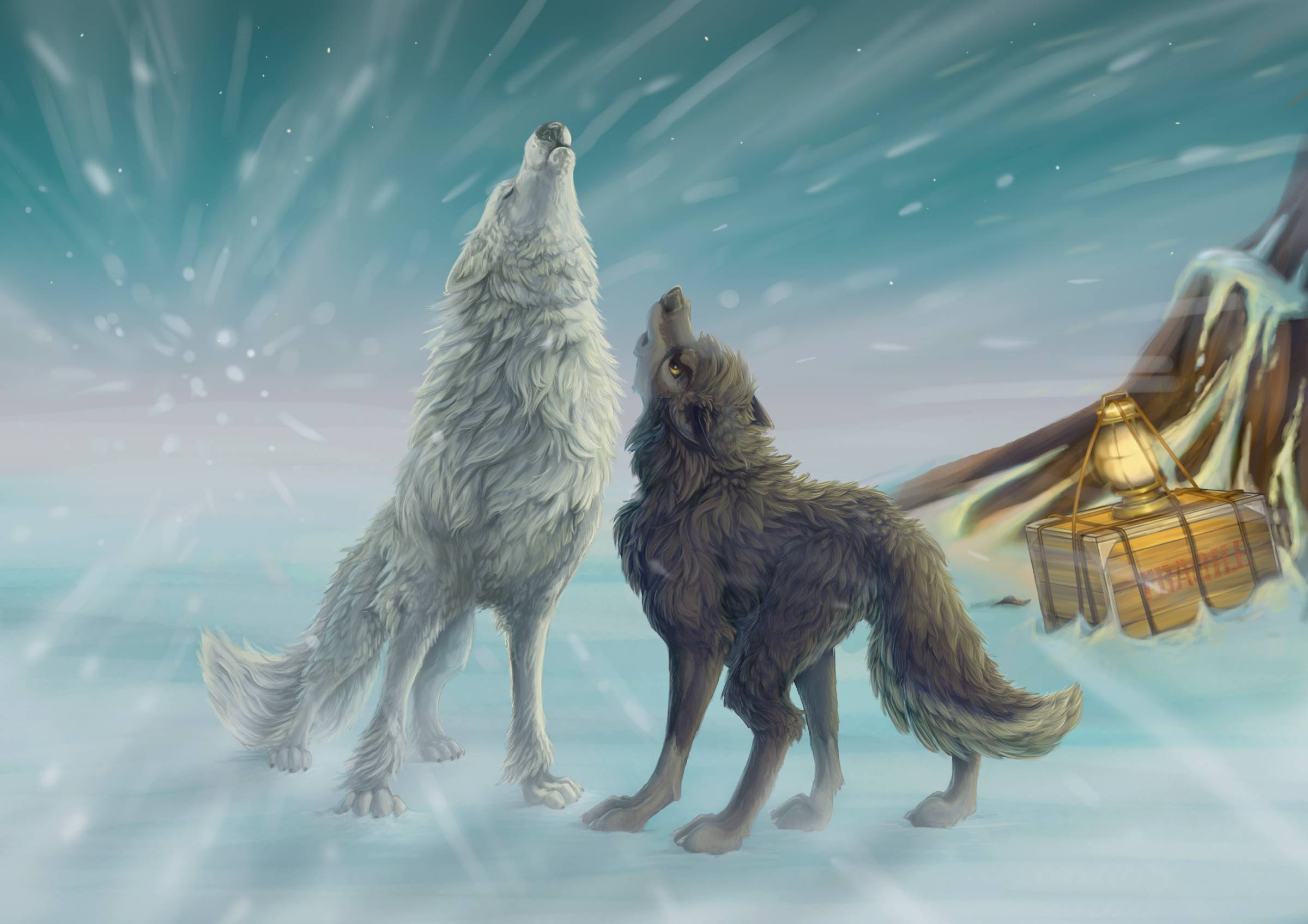 Home Ideas For > Fantasy Wolf Wallpaper