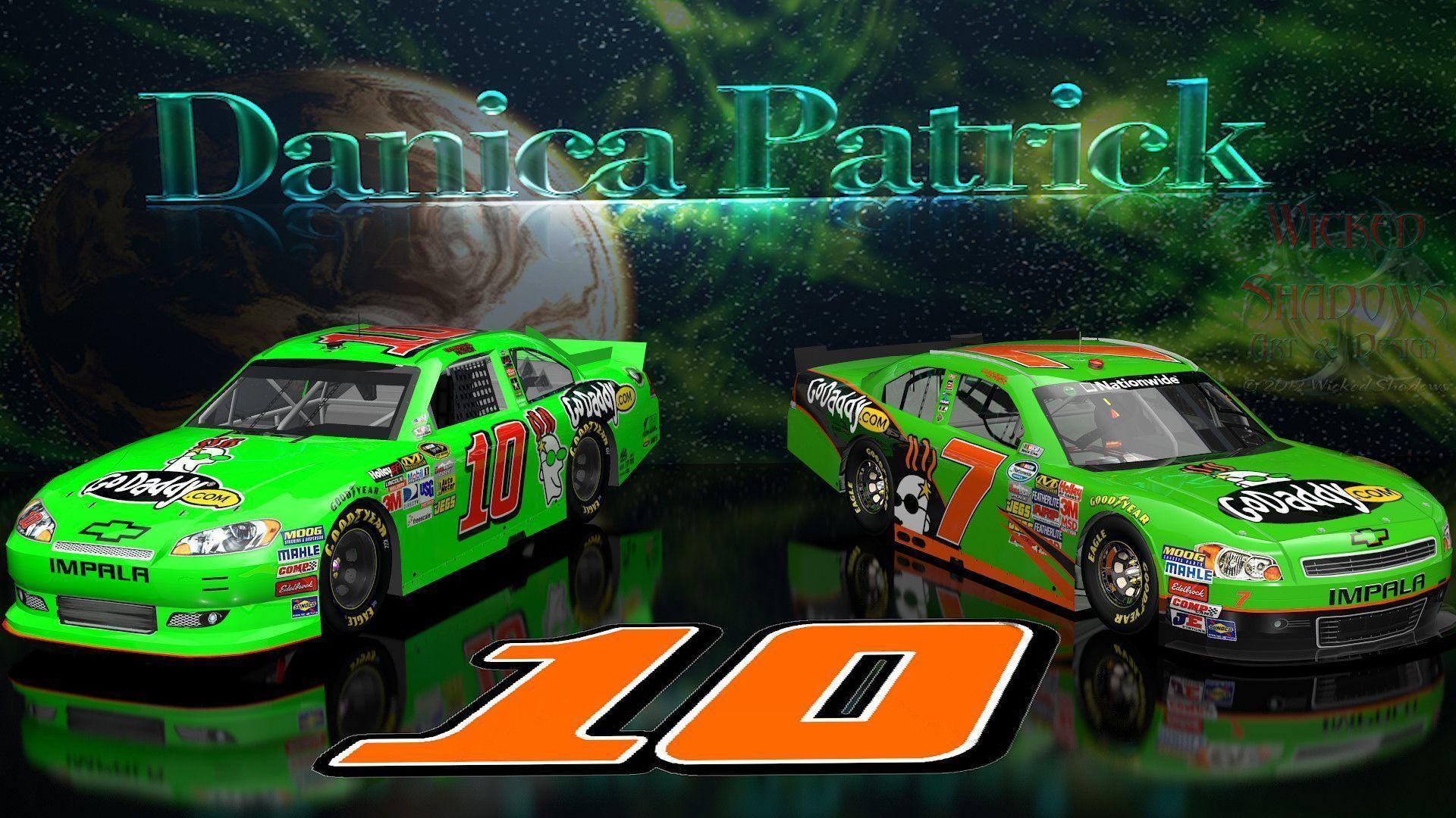 Danica Patrick NNS And Cup Go Daddy Cars wallpaper 16x9