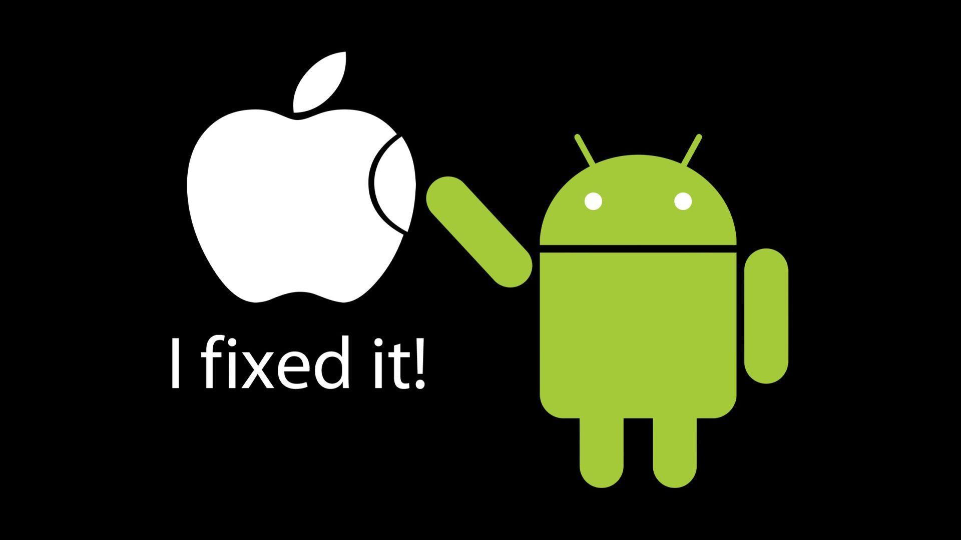 android vs apple wallpaper