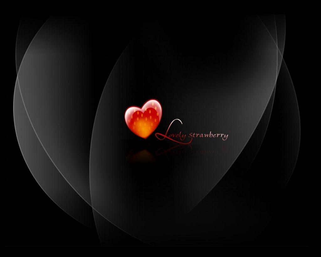 Lovely Strawberry Red Heart Wallpaper and Picture. Imageize: 166