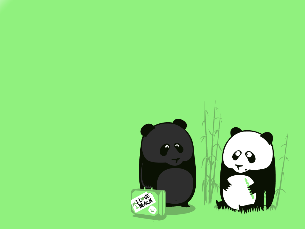 Animals For > Cute Panda Bear Cartoon Wallpaper